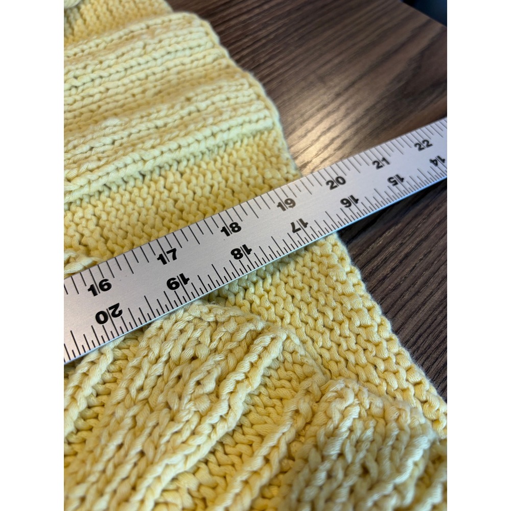Handmade Yellow Knit Bolero Cardigan Asymmetrical Artsy Cottagecore‎ Sweater - Picture 7 of 9